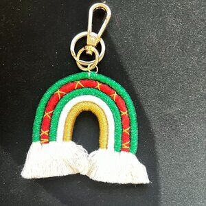 Bag charm Christmas cute rainbow keychain pendant